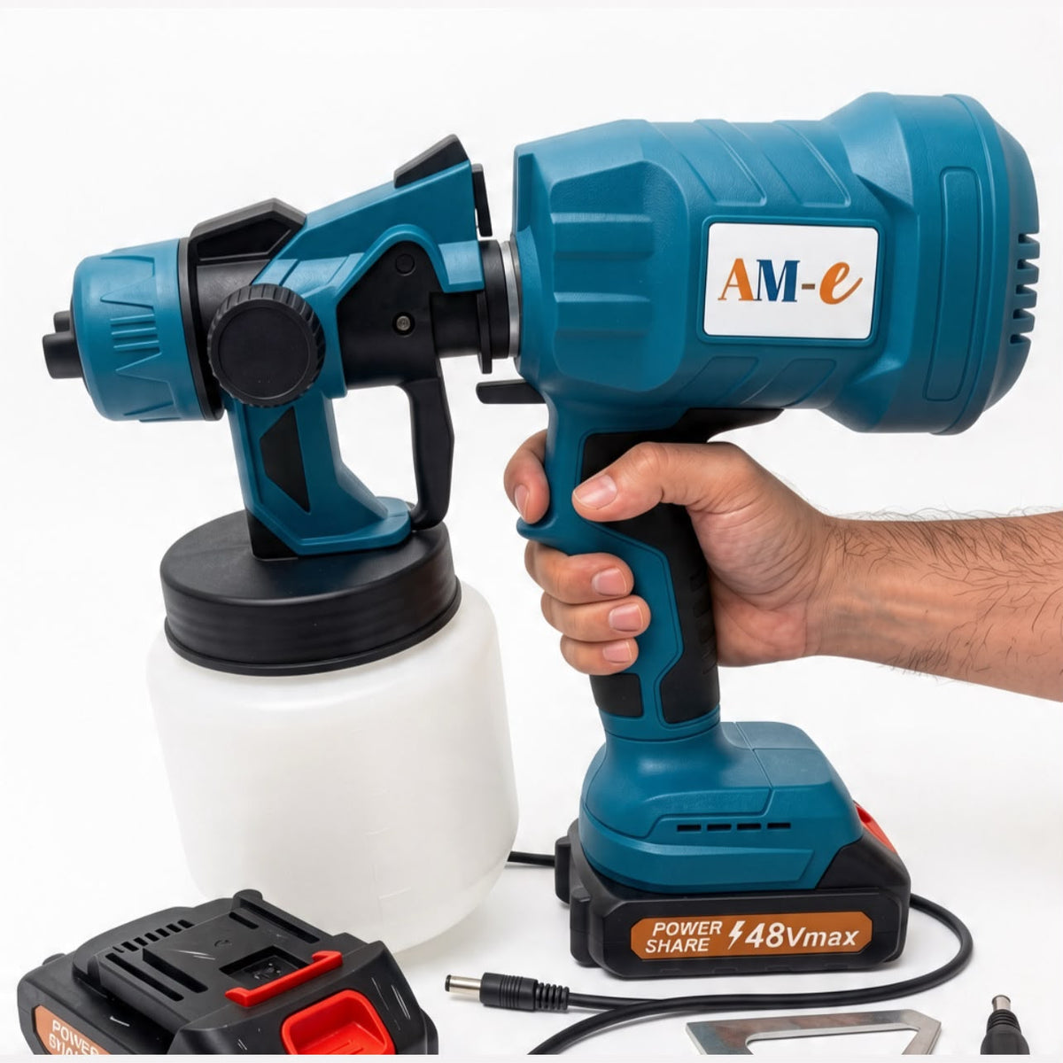 PISTOLA DE PINTURA INALÁMBRICA 48V CON 2 BATERÍAS