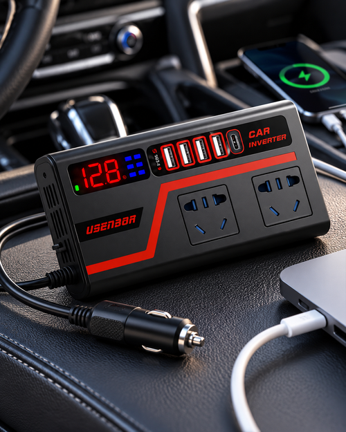 CARGADOR UNIVERSAL CON CONECTOR DE VEHÍCULO INVERTER