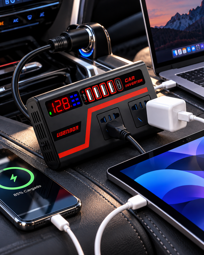 CARGADOR UNIVERSAL CON CONECTOR DE VEHÍCULO INVERTER