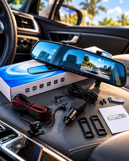 ESPEJO RETROVISOR DVR CON DOBLE CÁMARA