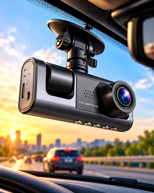 CÁMARA PARA AUTOMÓVIL WIFI 3 EN 1 HD 1080P CON CÁMARA TRASERA