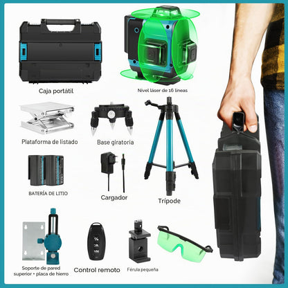 SET DE NIVELADOR LASER DE 16 PIEZAS