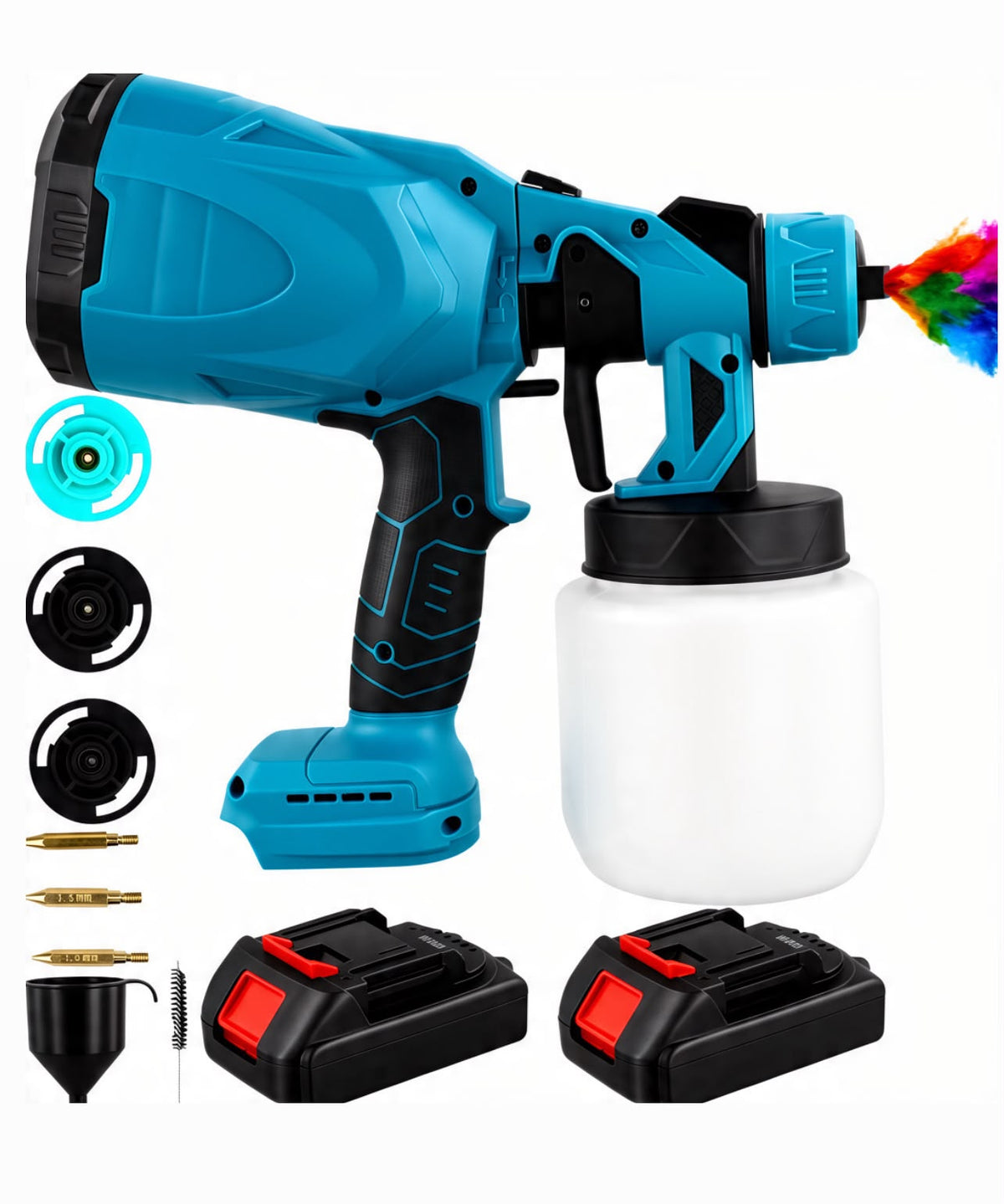 PISTOLA DE PINTURA INALÁMBRICA 48V CON 2 BATERÍAS