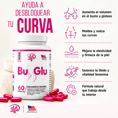 BU GLU PREMIUM – SUPLEMENTO PARA GLÚTEOS X 60 CÁPSULAS