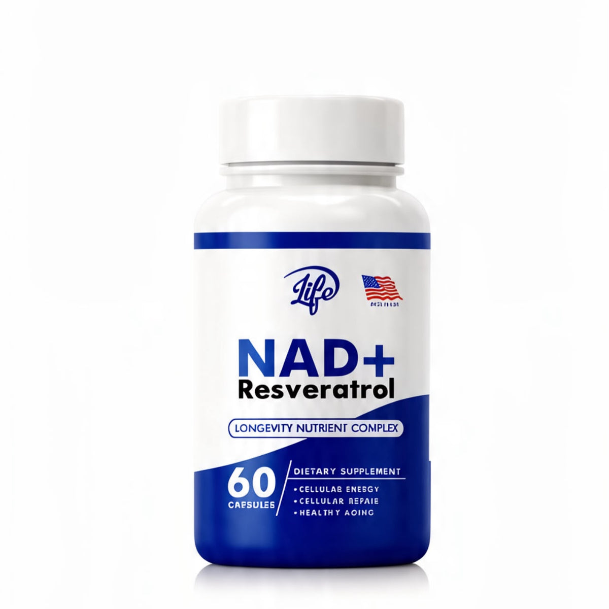 NAD+RESVERATROL – SUPLEMENTO DE ENERGÍA Y BIENESTAR CELULAR