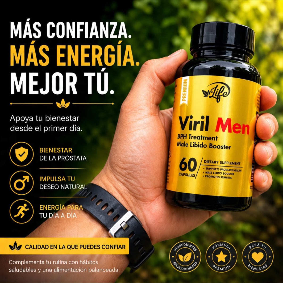 VIRILMEN X 60 CÁPSULAS – SUPLEMENTO DE VITALIDAD MASCULINA