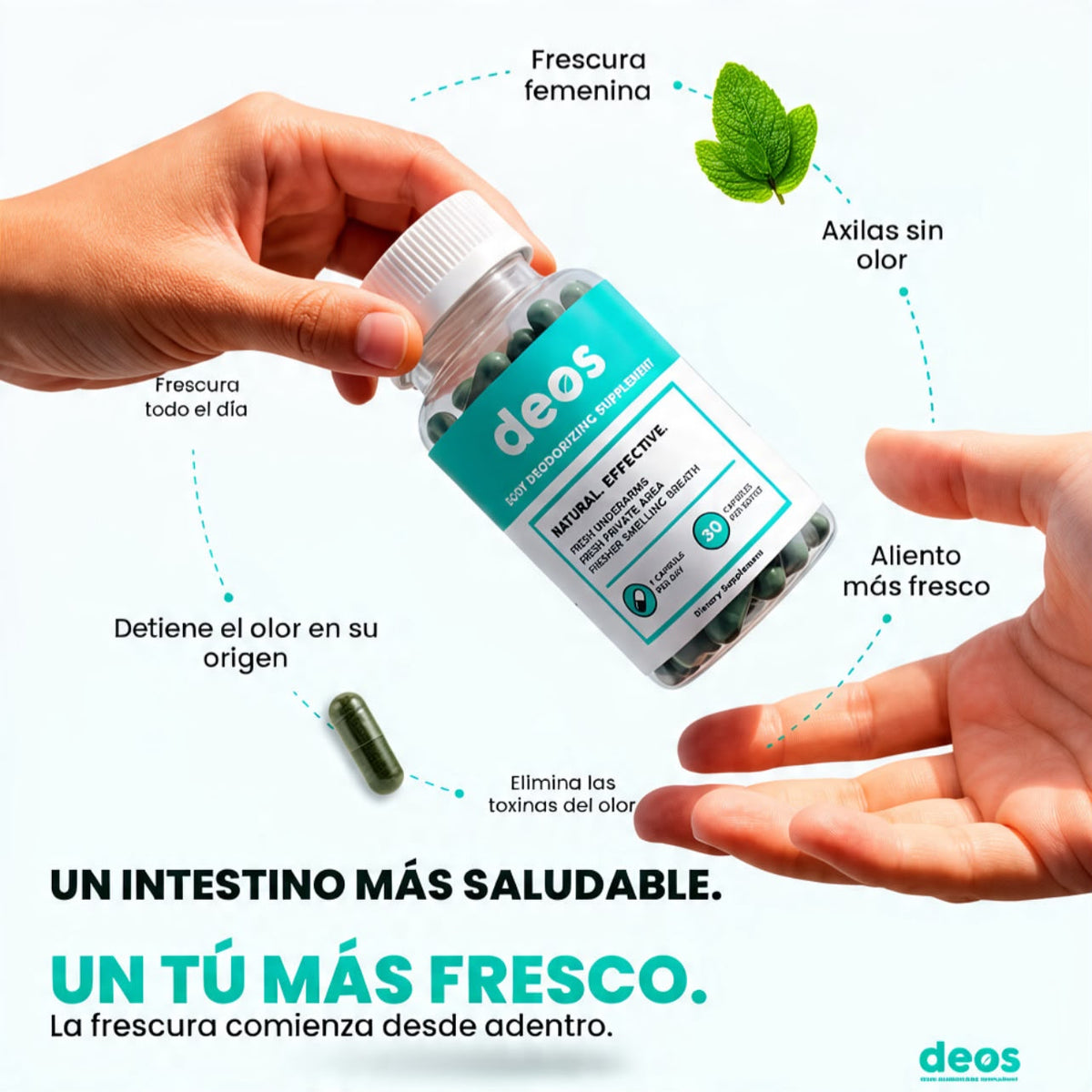 DEOS – SUPLEMENTO DESODORIZANTE INTERNO X 60 CÁPSULAS